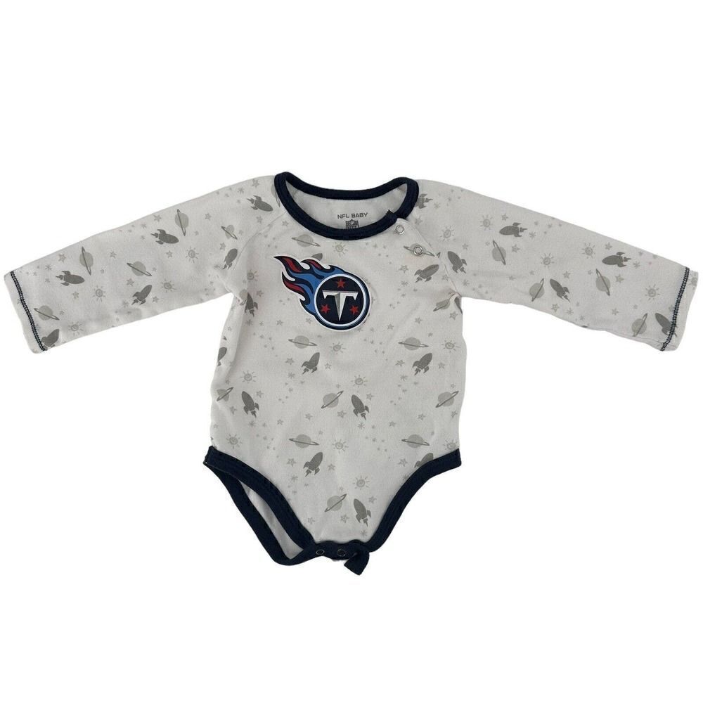 NFL Baby Tennessee Titans One Piece Outfit Baby Boy Size 6-9 M Long Sleeve Space